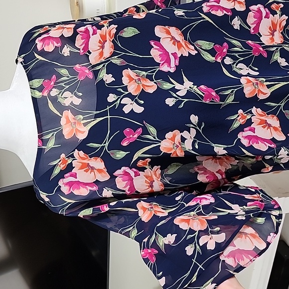 Lauren Ralph Lauren Navy Blue Floral Dress - Picture 4 of 13